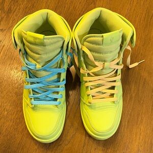 Nike AJKO Retro Billie Eilish High-Top Sneakers in Neon Green